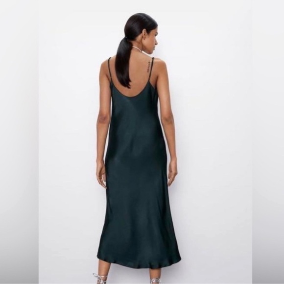 BLOGGER’S ZARA Satin Long Dress Size XS - Picture 2 of 3